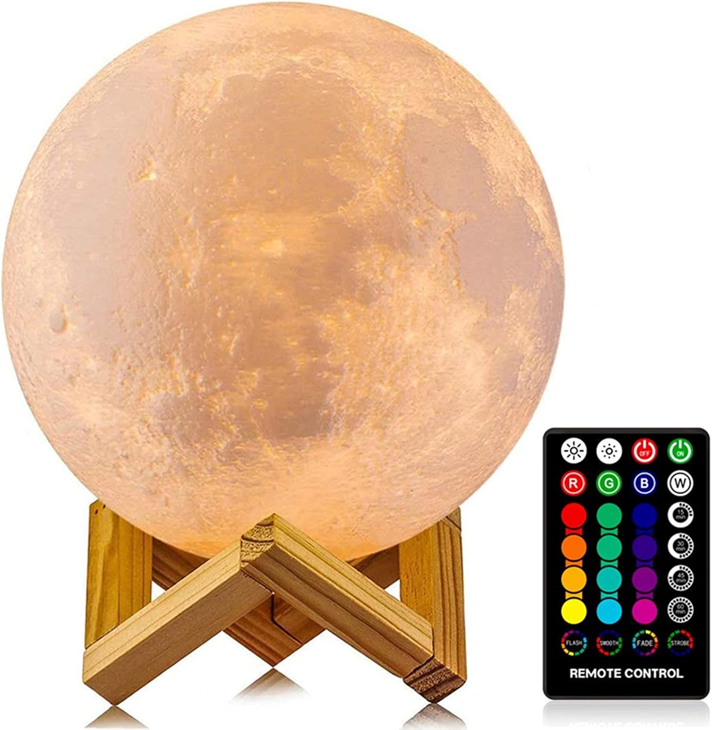 Rechargeable 3D Printed Moon Night Light 1 Rechargeable 3D Printed Moon Night Light