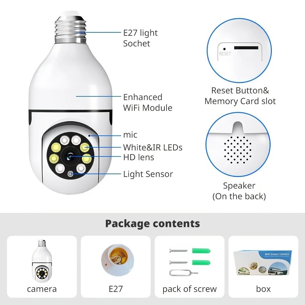 Panoramic Security Bulb Camera 2 Panoramic Security Bulb Camera - Image 2