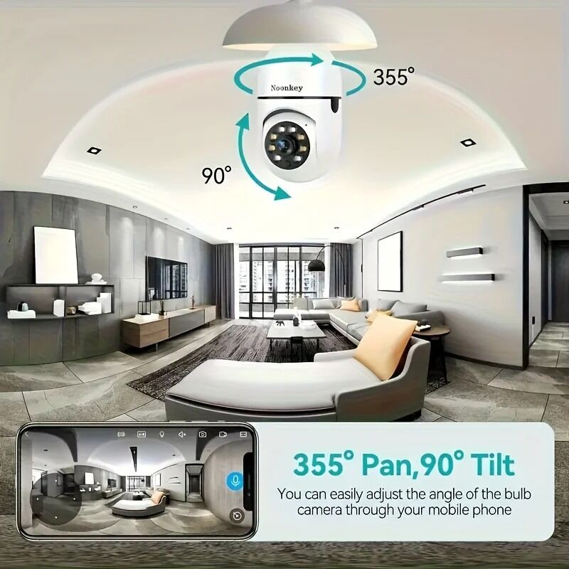 Panoramic Security Bulb Camera 4 Panoramic Security Bulb Camera - Image 4
