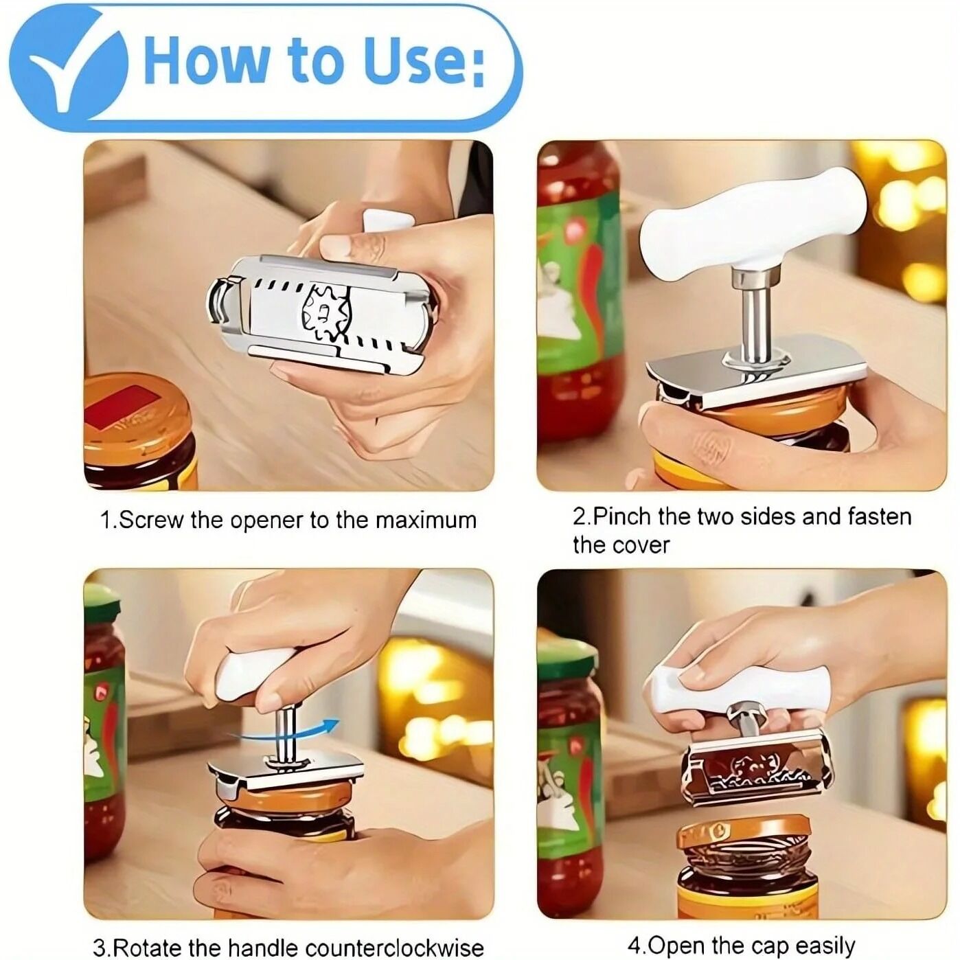 Adjustable Jar Opener 4 Adjustable Jar Opener