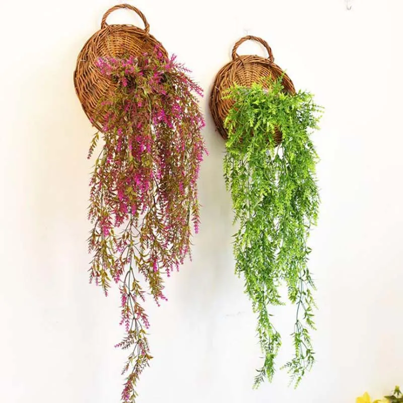 Handmade Wicker Rattan Wall Planter 2 Handmade Wicker Rattan Wall Planter - Image 2