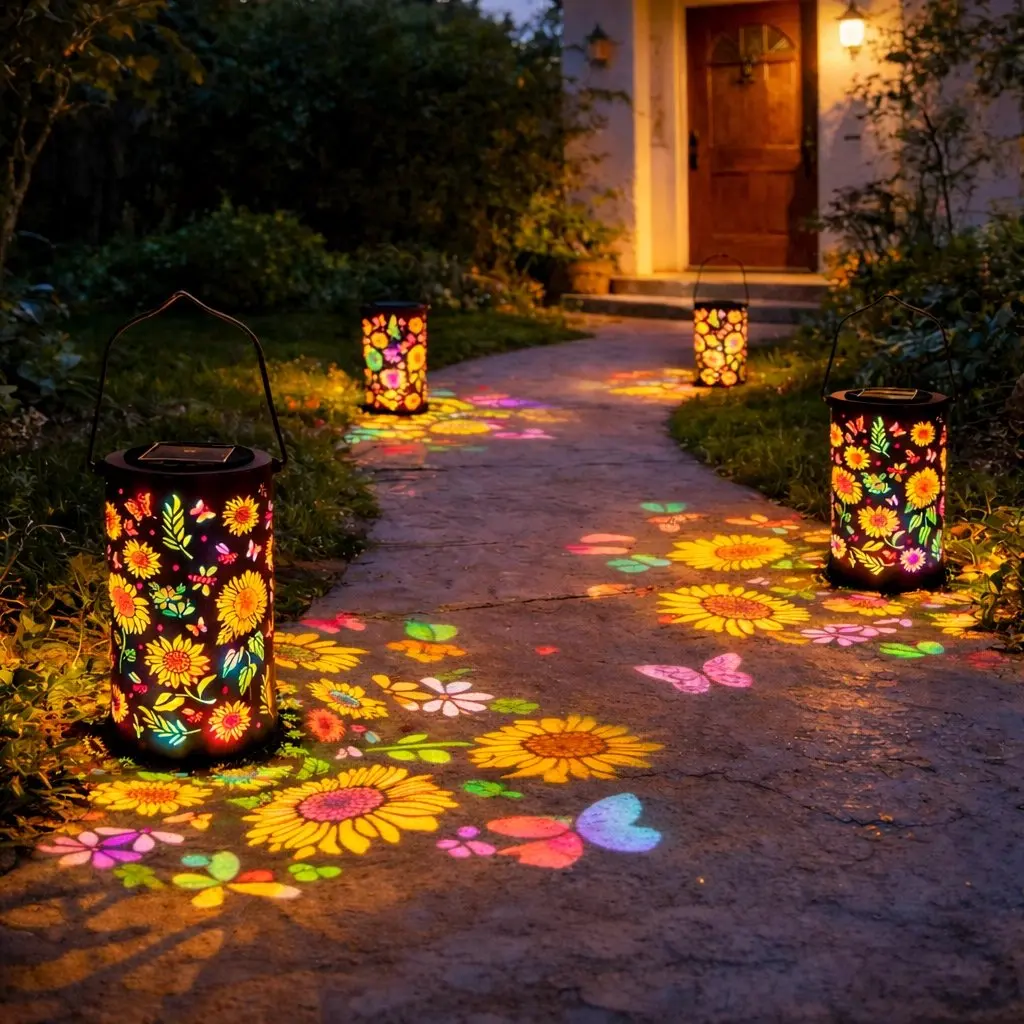 Solar Sunflower Garden Lantern 4 Solar Sunflower Garden Lantern - Image 4