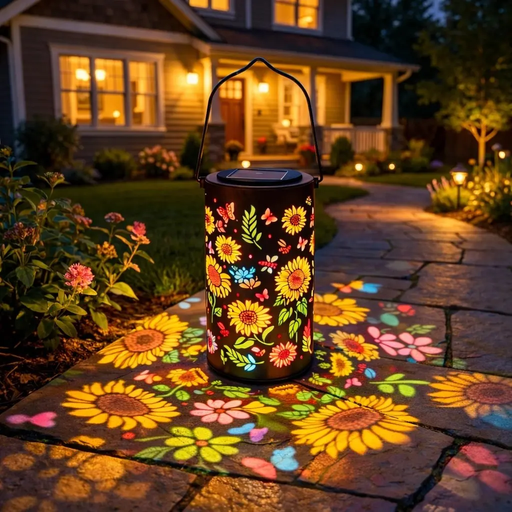 Solar Sunflower Garden Lantern 2 Solar Sunflower Garden Lantern - Image 2