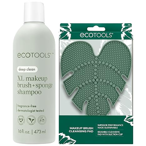 EcoTools® Makeup Brush Cleaner Set - Shampoo & Silicone Pad 1 ecotools makeup brush cleaner