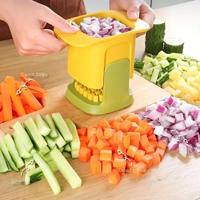 Multifunctional Hand-Press Vegetable Chopper & Dicer 1 Multifunctional Hand-Press Vegetable Chopper & Dicer