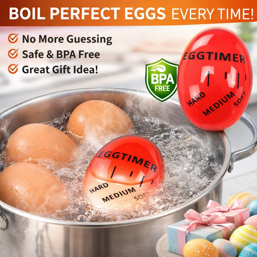 Color-Changing Kitchen Egg Boiling Timer 1 Color-Changing Kitchen Egg Boiling Timer