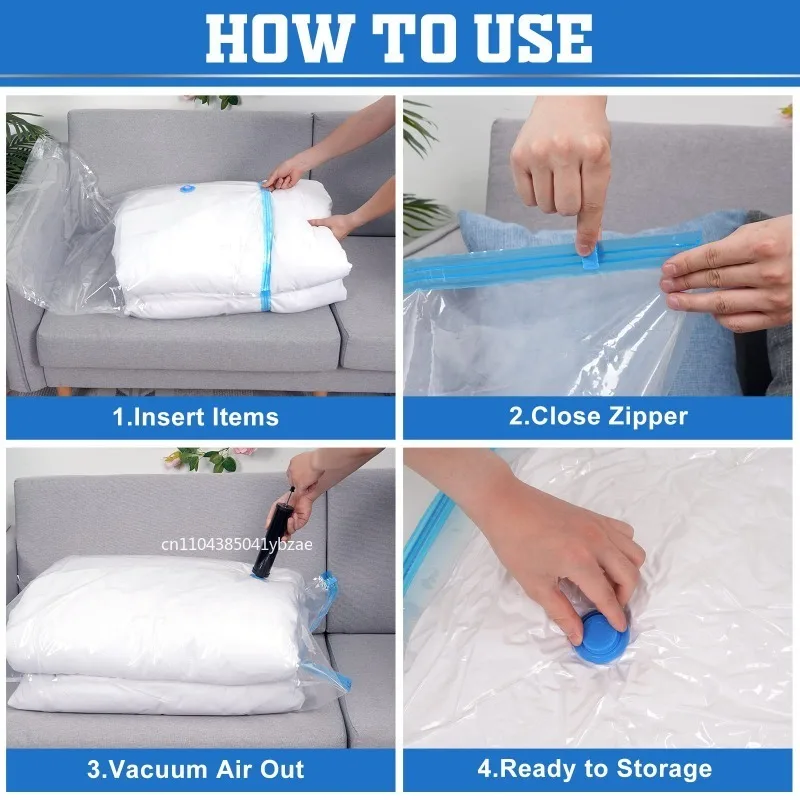 Reusable Vacuum Storage Bags for Clothes & Bedding 3 Reusable Vacuum Storage Bags for Clothes & Bedding - Image 3
